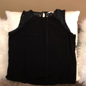 Lauren Conrad Black Lace Blouse